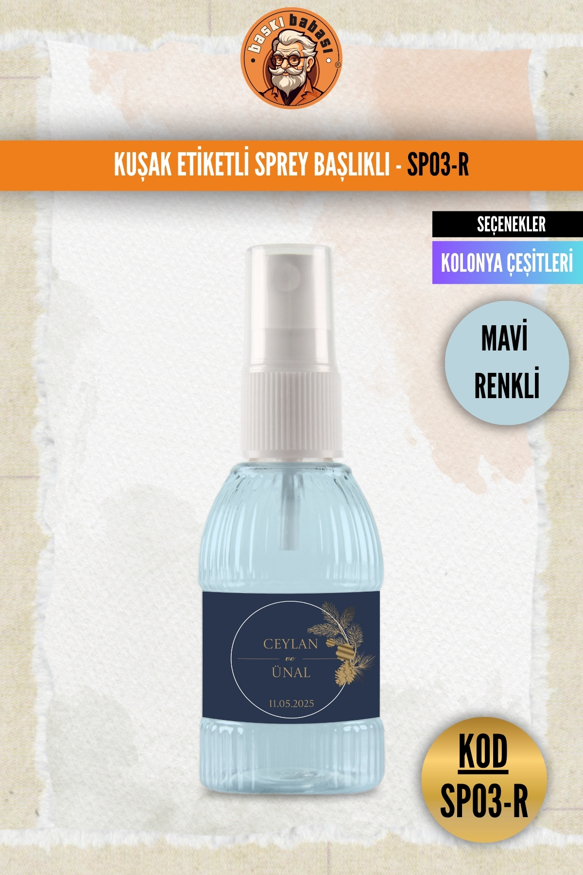 Etiket Baskılı Sprey Kapaklı Şişe Etiket Baskılı Sprey Kapaklı Şişe